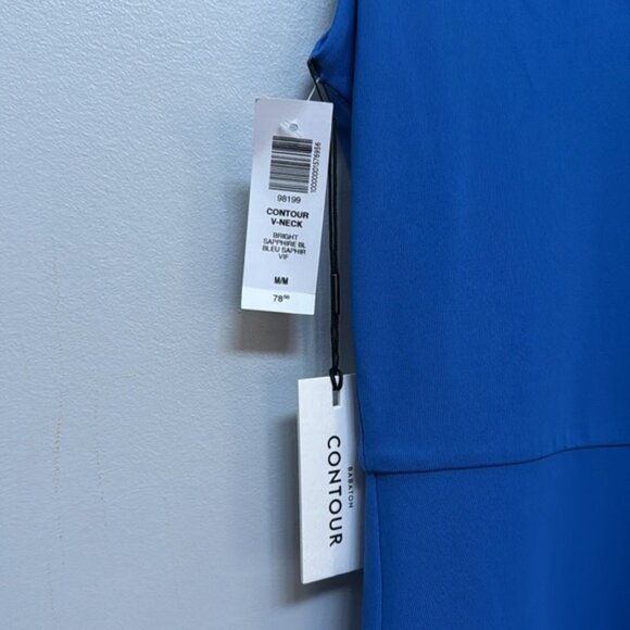 Aritzia Babaton Sapphire Blue Contour VNeck Sleeveless Romper Size M NWT - Picture 7 of 10